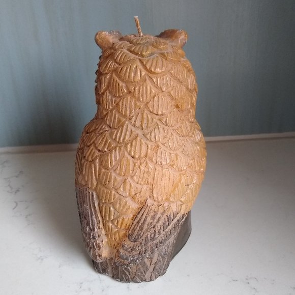 Owl Carved Candle - Picture 5 of 6